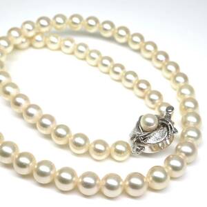 良質!!◆アコヤ本真珠ネックレス◆D 約30.0g 約43.0cm 6.5-7.0mm 真珠 パール pearl ジュエリーjewelry necklace DF0/EA7