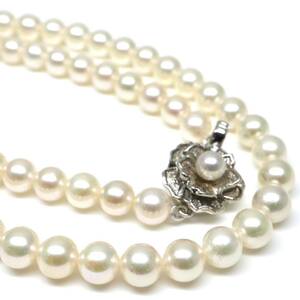 ◆アコヤ本真珠ネックレス◆D 約25.8g 約43.0cm 6.0-6.5mm 真珠 パール pearl ジュエリーjewelry necklace DH0/EB0