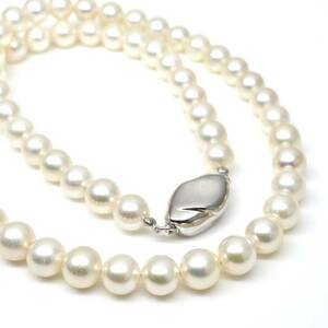 良質!!◆アコヤ本真珠ネックレス◆D 約28.4g 約42.5cm 6.5mm珠 真珠 パール pearl ジュエリーjewelry necklace EA0/EB0