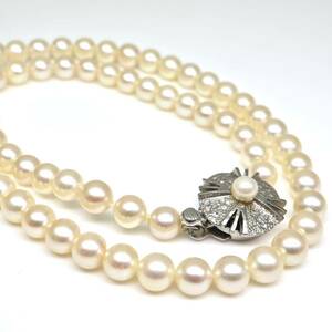 ◆アコヤ本真珠ネックレス◆D 約21.1g 約40.0cm 5.5-6.0mm珠 真珠 パール pearl ジュエリーjewelry necklace DA0/DG0