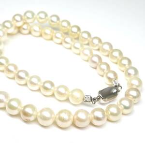 ◆アコヤ本真珠ネックレス◆D 約36.4g 約43.0cm 7.5mm珠 真珠 パール pearl ジュエリーjewelry necklace EA7/EB8