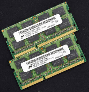 8GB (4GB 2枚組) PC3L-12800S DDR3L-1600 S.O.DIMM 204pin 2Rx8(16chip) Macbook Pro iMac等対応 4G 8G MT Micron (管:SA4728