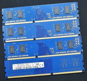 8GB (2GB 4枚組) PC3-12800 PC3-12800U DDR3-1600 240pin non-ECC Unbuffered DIMM 1Rx16(4chip) 1.5V SK-Hynix (管:SA5434 x5s