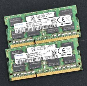 1円スタート 16GB (8GB 2枚組) PC3L-12800S DDR3-1600 S.O.DIMM 204pin 2Rx8 1.35V/1.5V 低電圧対応 Samsung 16G 8G (管:SB0047-4(6E