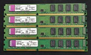 8GB (2GB 4枚セット) PC3-10600 PC3-10600U DDR3-1333 240pin non-ECC Unbuffered DIMM Kingston 1.5V 2Rx8 LowProfile (管:SA5565 x4s