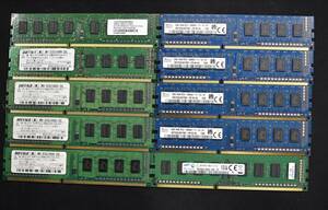 20GB (2GB 10枚セット) PC3-12800 PC3-12800U DDR3-1600 240pin non-ECC Unbuffered DIMM メーカー色々 (管:SA5563