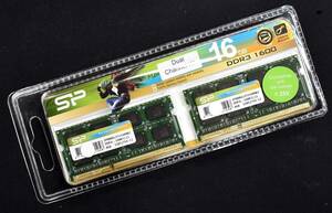 (送料無料) 新品 Silicon-Power SP016GLSTU160N22 (16GB kit) (8GB 2枚組) PC3L-12800S DDR3-1600 S.O.DIMM 204pin 低電圧対応 (管:SS01