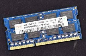 (送料無料) 4GB (4GB 1枚) PC3-12800S DDR3-1600 S.O.DIMM 204pin 2Rx8 [1.5V] [HYNIX 4G 8G] Macbook Pro iMac (DDR3) (管:SA4863