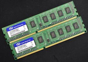 4GB (2GB 2枚セット) PC3-12800 PC3-12800U DDR3-1600 240pin non-ECC Unbuffered DIMM TEAM 1.5V 1Rx8 (管:SA5528 x3s