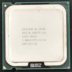 [送料無料] Intel Core 2 Duo E8400 3.00GHz SLB9J Socket 775 (LGA775) Wolfdale FSB1333 動作確認済 中古品 (管:SP19-10