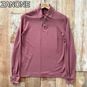 【新品同様】ZANONE ザノーネ アイスコットン ニット 長袖 ポロシャツ 46 ボルドー BEAMSF取扱