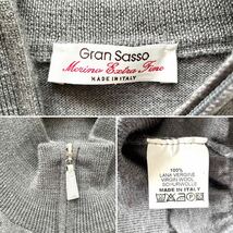 Gran Sasso グランサッソ ハーフジップ ウール ニット セーター 52 グレー BEAMSF取扱_画像6