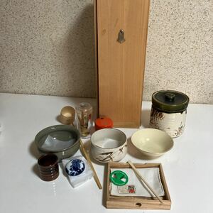 未使用保管品★茶道具☆色々 まとめて ☆水指/水差/茶筅/茶碗/器/柄杓/竹蓋置/香炉/薄茶器 etc★中古品　アンティーク　