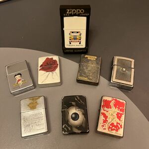 ZIPPO ライター Betty Boop フラッグ ベティ・ブープ 薔薇　目玉　