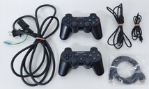 【R1-344】 SONY PlayStation 3 CECHB00 本体 ソニー プレイステーション3 プレステ3 PS3 コントローラー 2本 電源コード 等 付属 通電OK_画像6