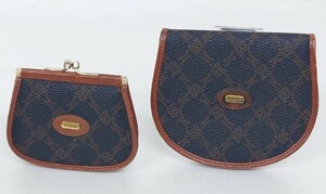 【B03-034】 BALLY 二つ折り 財布 小銭入れ 2点 セット バリー ウォレット 札入れ カードケース レザー B ロゴ モノグラム柄 ブランド