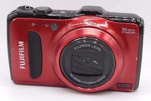 【SR-125】 FUJIFILM FinePix F550EXR コンパクト デジタルカメラ レッド 光学15倍 レンズ FUJINON LENS 15× ZOOM f=4.4-66mm