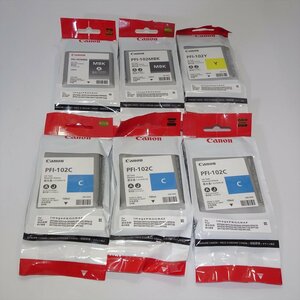 3色6本セット 純正 キャノン CANON インクタンク PFI-102MBK 2本/PFI-102C 3本/PFI-102Y 130ml 【送料無料】 NO.4222