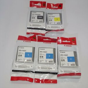 3色5本セット 純正 キャノン CANON インクタンク PFI-102MBK/PFI-102C 3本/PFI-102Y 130ml 【送料無料】 NO.4218