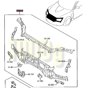 【マツダ純正新品】MAZDA 未使用品 ★超希少品★ RX-8 SE3P コアサポート 前期型 ( 2003/2-2008/1) ラジエターコアサポート