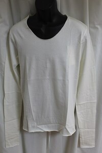 エイチワイエム hym メンズ長袖カットソー ホワイト サイズ46 日本製 新品 Tシャツ