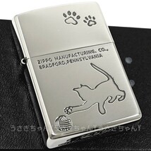 zippo☆Playing cat☆アンティークシルバー☆ジッポ ライター _画像4