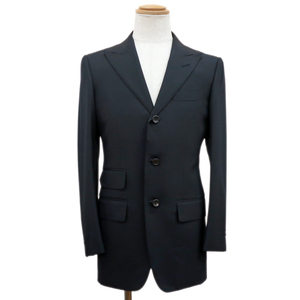 【天白】トムフォード スーツ ブラック 2ピース サイドベンツ 3つボタン 表記サイズ44 メンズ 男性 ファッション