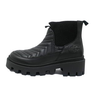 [Nagato] Gucci Side Gore Boots 643958 Размер 37 Кожаная черная женская одежда женская одежда