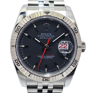 【栄】ロレックス デイトジャスト ターノグラフ 116264 D番 ブラック SS WG メンズ 腕時計 自動巻き 保証書付き 男