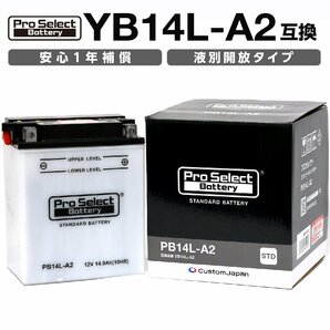 ProSelect(プロセレクト) バイク PB14L-A2 スタンダードバッテリー(YB14L-A2 互換) 液別 PSB033 開放型バッテリーの画像1