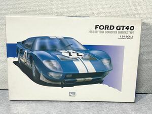 【当時物】【やや難あり】LS 1/24 フォードGT40 メタル製ホイール付き エルエス フォード GT40 未組立　プラモデル