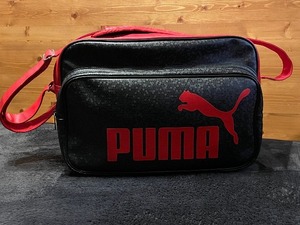 PUMA ショルダーバッグL PU トレーニング 部活 スポーツ 34L ブラック/レッド