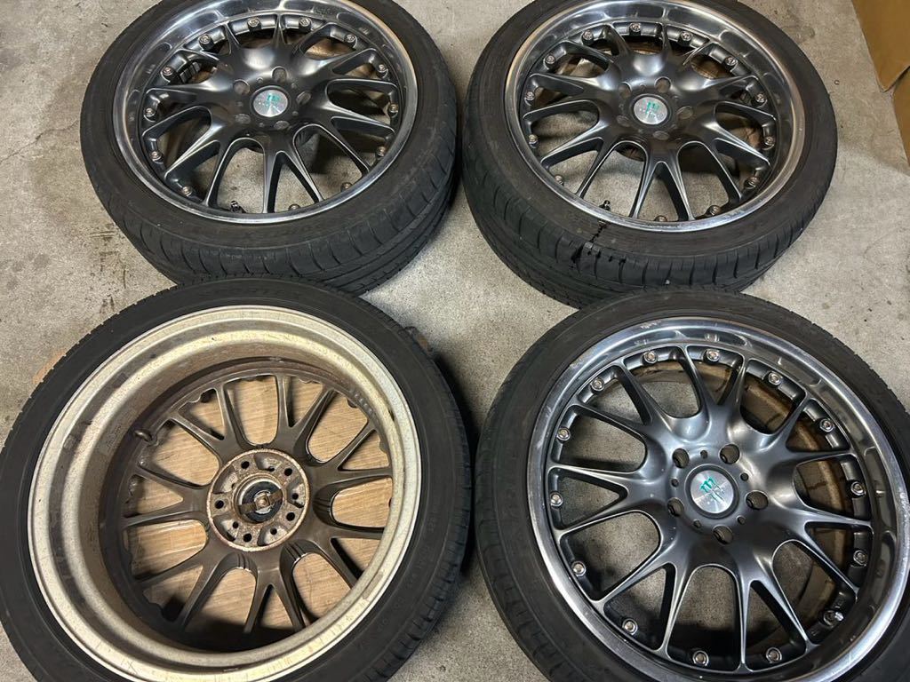 ★RAYS レイズ ベルサス MillENIO メッシュ 7.5J+45 プリウスα ノア ヴォクシー トライアングル SPORTEX 225 40 18