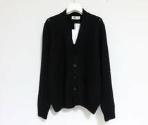 定価5.8万 ERNEST W. BAKER Hearts knit cardigan ブラック S 46 メリノウール アーネスト ダブル ベイカー ハート ニット カーディガン_画像1