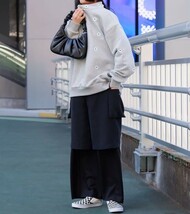 送料無料 新品 NICK GEAR FLOWER HALFZIP SWEAT S グレー ニックギア フラワー ハーフジップ スウェット_画像6