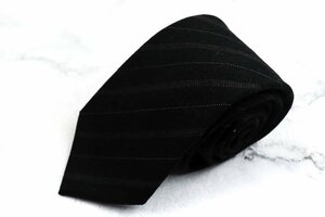 オリヒカ ブランドネクタイ ストライプ柄 ピンヘッドストライプ ウール 日本製 メンズ ブラック ORIHICA
