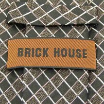 ブリックハウス ブランド ネクタイ シルク チェック柄 格子柄 メンズ グレー BRICK HOUSE_画像4