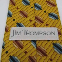 ジムトンプソン ブランド ネクタイ ストライプ柄 小紋柄 パネル柄 シルク メンズ イエロー JIM THOMPSON_画像4