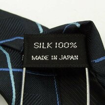 ミスタージュンコ ブランド ネクタイ チェック柄 格子柄 シルク 日本製 メンズ ネイビー MR.JUNKO_画像5