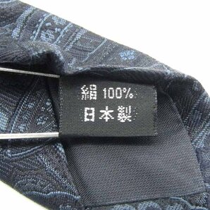 コムサデモード COMME CA DU MODE ペイズリー柄 シルク 小紋柄 日本製 メンズ ネクタイ ネイビーの画像5