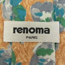 【良品】 レノマ renoma 総柄 シルク 蝶柄 ハンドメイド イタリア製 メンズ ネクタイ ホワイト_画像4
