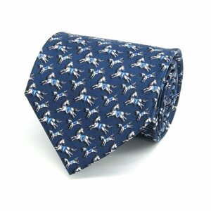  Jim Thompson brand necktie silk animal pattern total pattern men's navy JIM THOMPSON