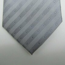 シンプルフレーズクラバット ブランドネクタイ ストライプ柄 ドット チェック柄 メンズ ライトグレー SIMPLE PHRASE CRAVAT_画像6