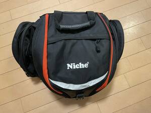 Niche ニッチ 防水シートバッグ ブラック/オレンジ シートバック　リアバッグ　ギアバッグ