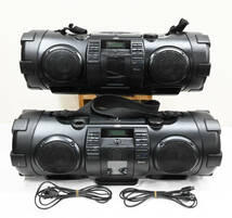 H576●13年製 15年製 JVCケンウッド POWERED WOOFER CD SYSTEM パワード ウーハー CD システム RV-NB90-B 2台セット 4スピーカー Bluetooth_画像1