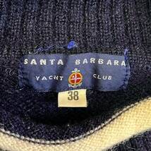 ★SANTA BARBARA YACHTCLUB サンタバーバラ ヨットクラブ★ニット セーター トップス ウール ネイビー×アイボリー メンズ サイズ38/DD7059_画像5