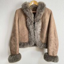 スペイン製 高級◎★sheepskin jacket ムートン ジャケット★Colzer 羊革 ラム レザー ショート コート 肉厚 ファー もこもこ 毛皮 11_画像1