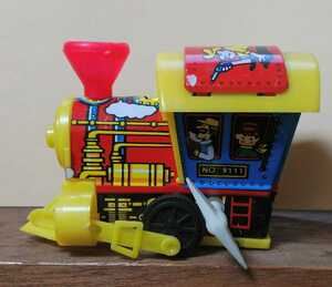 蒸気機関車 ネジ式玩具 ブリキ×プラスチック 香港製 オモチャ デッドストック 西部劇 昭和レトロビンテージ 訳あり