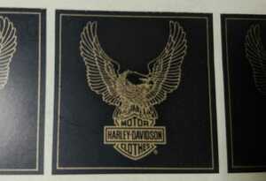 90年代 未使用品 ハーレーダビッドソン HARLEYDAVIDSON ブラック×ゴールド シール10枚 デッドストック ビンテージ