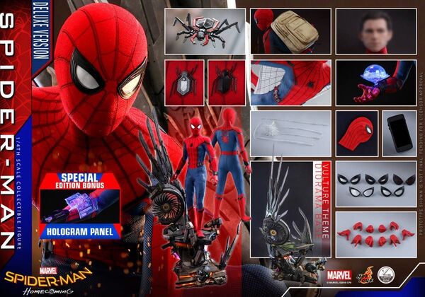 ホットトイズ QS015b スパイダーマン(デラックス版ボーナス付き1/4 フィギュア